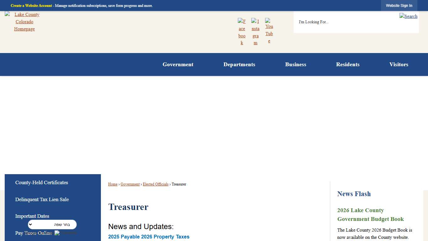 Treasurer Lake County, CO