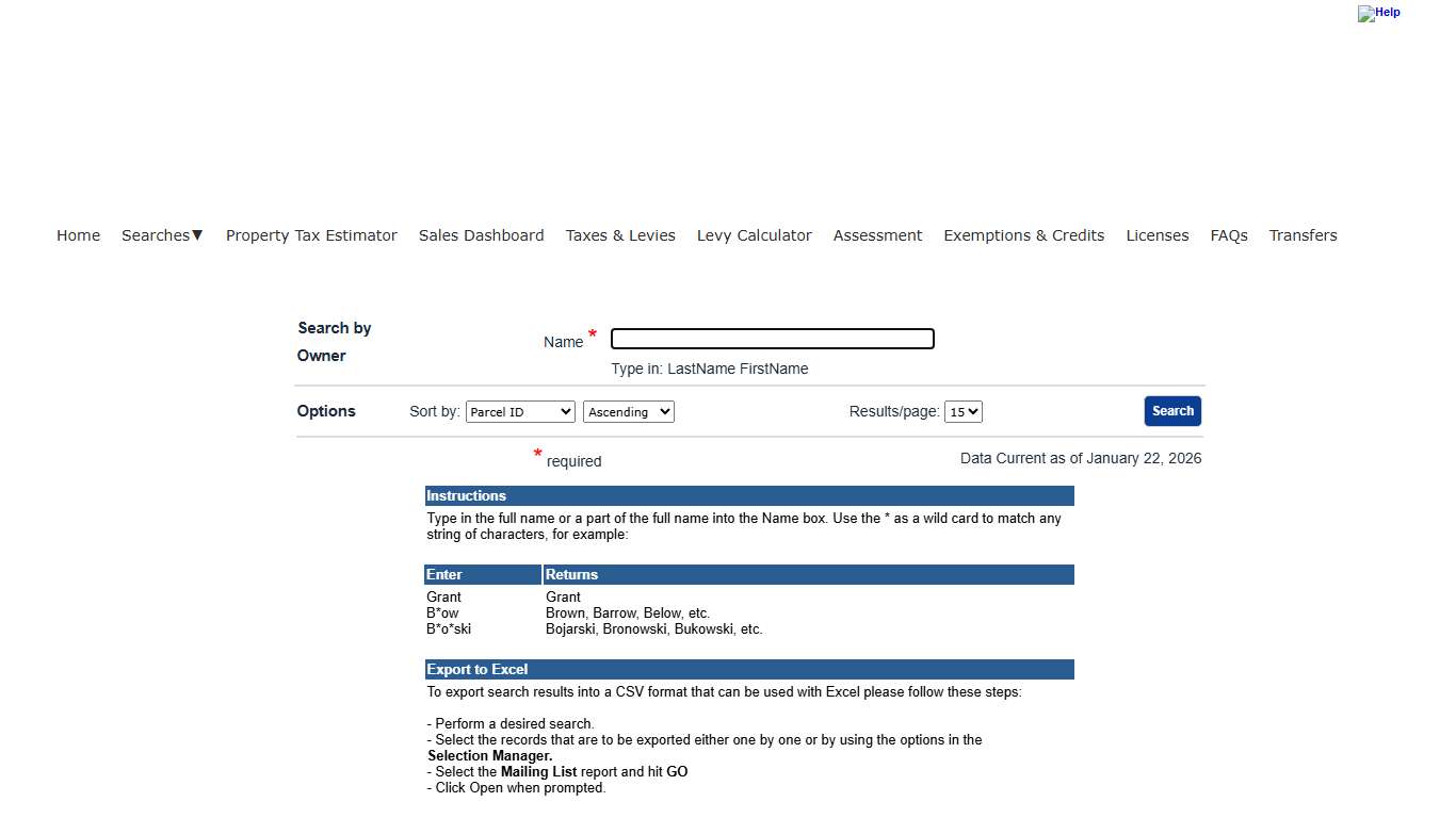 Lake County Ohio - Owner Search